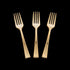 Metallic Gold Plastic Mini Forks