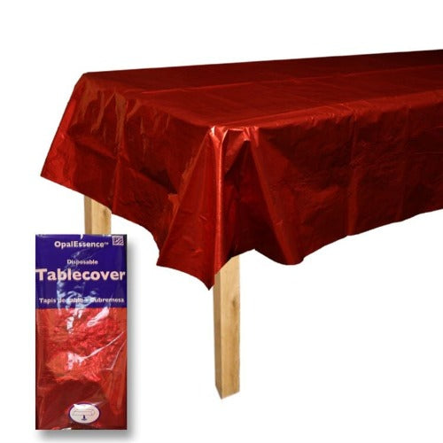 Red Metallic Table Cover