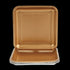 Metallic Gold Square Paper Dinner Plates