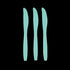 Mint Green Plastic Knives