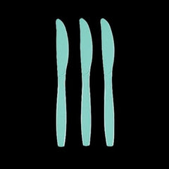 Mint Green Plastic Knives