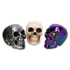 Halloween Mini Skulls Trio, 4"