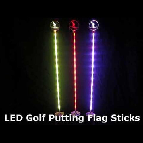 LED Light Up 3 ft Mini Multi-Color Golf Putting Flag Stick