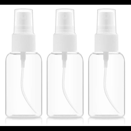 2 Oz Empty Refillable Fine Mist Bottles for Antiseptics and Sanitizers Pack of 3