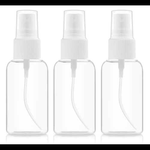 2 Oz Empty Refillable Fine Mist Bottles for Antiseptics and Sanitizers Pack of 3