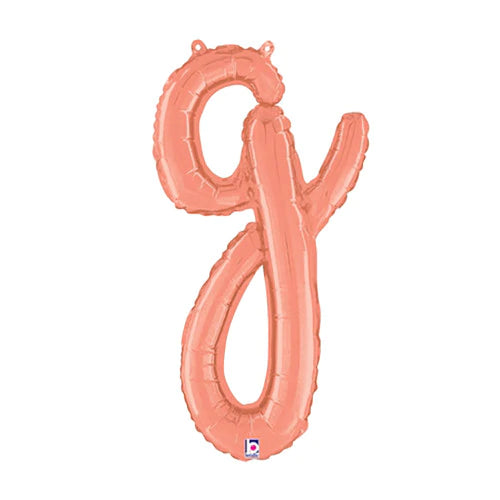 24  Script Letter G Rose Gold (Air-Fill Only)