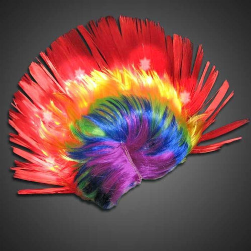 LED Light Up Mohawk Multicolor Wig