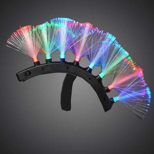 LED Light Up Fiber Optic Mohawk