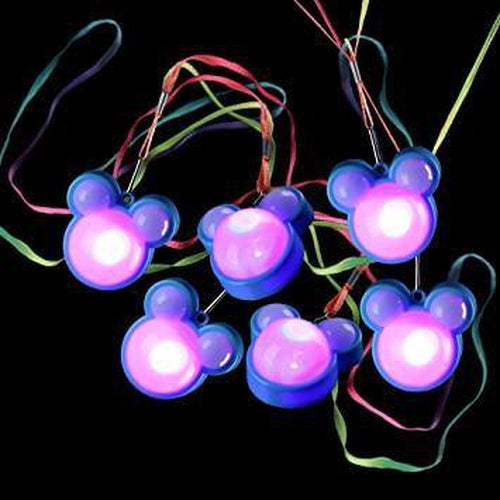 LED Light Up Flashing Mouse Necklaces