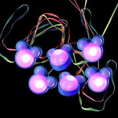 LED Light Up Flashing Mouse Necklaces