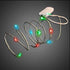 39 Inch Fairy Light Silver Wire Multi Color- Red Green Blue LEDs(Coin Cell Operated)