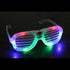 LED Light Up Multicolor Slotted Rock Star Shutter Sunglasses