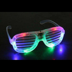 1 Pair of LED Flashing Light Up Party Retro Aviator Glasses Shades (Multi  Color)