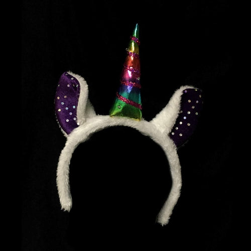 LED Light Up Multicolor Unicorn Rainbow Headband