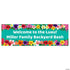 Multicolor Hibiscus Luau Custom Banner - Medium