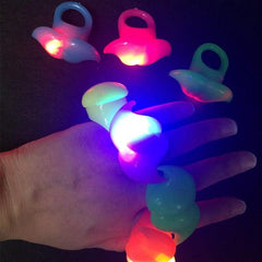 LED Jelly Mustache Rings - Assorted