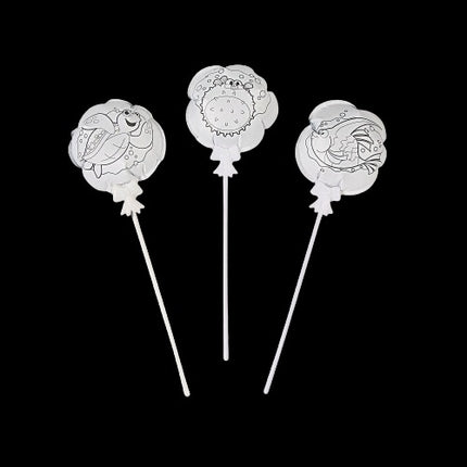 Color Your Own Self-Inflating Tropical 4" Mylar Balloons