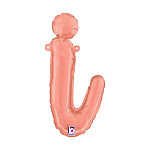 14  Script Letter "I" Rose Gold (Air-Fill Only)