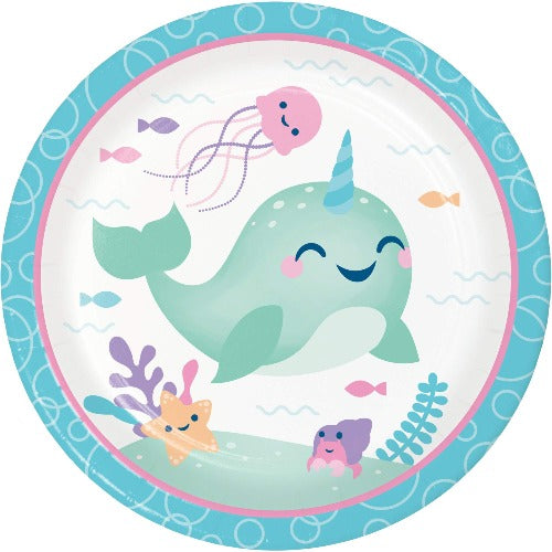 Narwhal Party Dinner Paper Plates