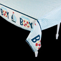 Nautical Boy Baby Shower Plastic Tablecloth