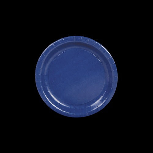 Navy Blue Round Paper Dessert Plates