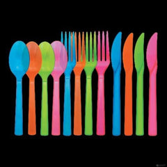 Neon Colors Plastic Cutlery
