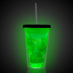 LED Neon Green Skull Cup