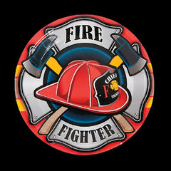 Firefighter Party Paper Dinner Plates