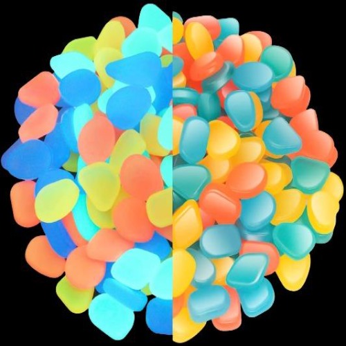 Glow in The Dark Mixed Color Luminous Stones Set