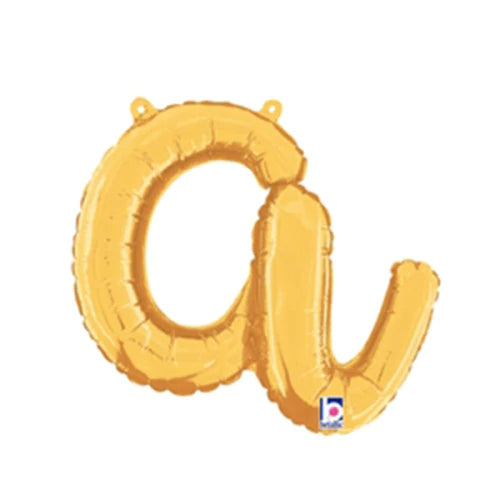 14  Script Letter  A  Gold (Air-Fill Only)
