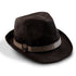 Black Funky Straw Fedora Hat