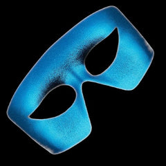 Masquerade Blue Unlit Metallic Mask Mardi Gras