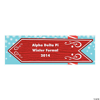 North Pole Directional Sign Christmas Custom Banner - Small