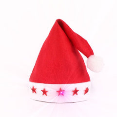 LED Santa Hat With Stars