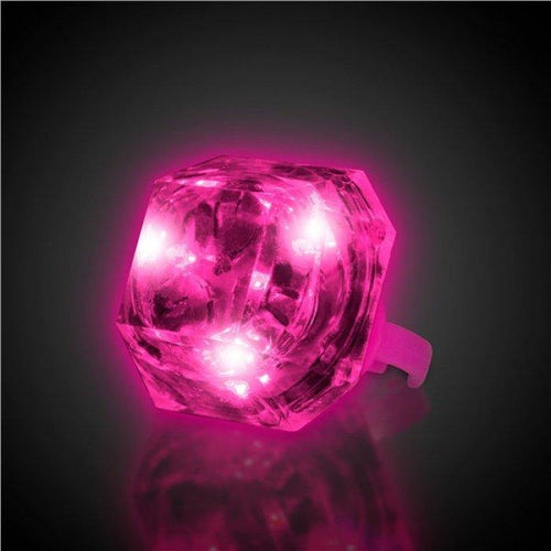 Light-Up Flashing Pink Supersized Diamond Ring