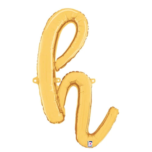24  Script Letter  H  Gold (Air-Fill Only)
