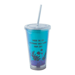 Personalized Ocean Tumbler With Straw