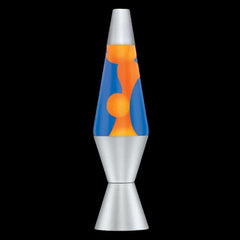 14.5 inch 20oz Lava Brand Motion Lamp Blue Liquid Orange Wax