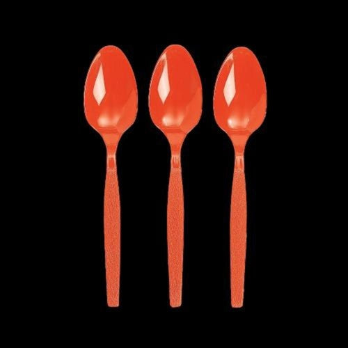 Orange Color Plastic Spoons