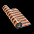 Orange & Black Striped Halloween Plastic Tablecloth Roll - 100 Feet
