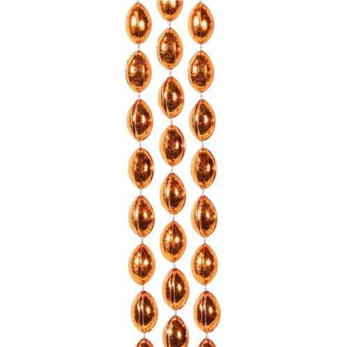 Orange Football Bead Necklaces