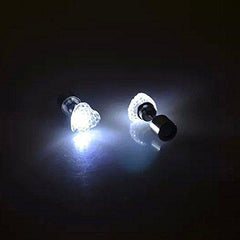 LED Light Up White Heart Stud Earrings