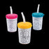 6 Oz Color Your Own Religious Cups with Lids & Straws