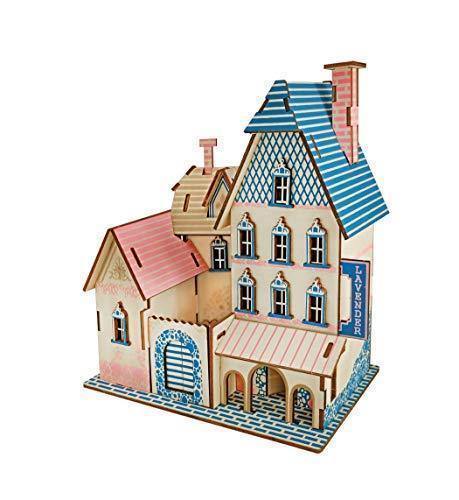 Natural Wood 3D Puzzle PACA Villa Craft Building Set