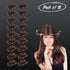 LED Light Up Flashing Sequin Brown Cowboy Hat - Pack of 18 Hats