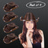 LED Light Up Flashing Sequin Brown Cowboy Hat - Pack of 4 Hats