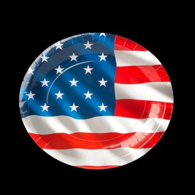 Patriotic Paper Banquet Plates | PartyGlowz
