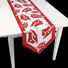 Red Congrats Grad Paper Table Runner