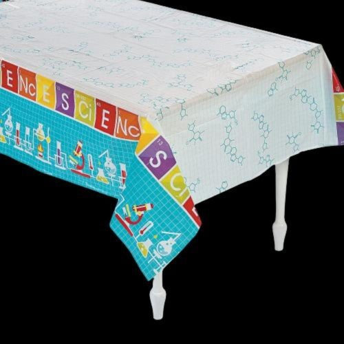 Science Party Plastic Tablecloth