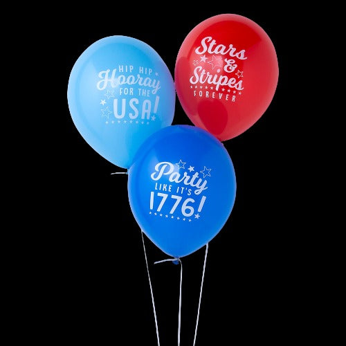 11 Patriotic Sayings Latex Balloons